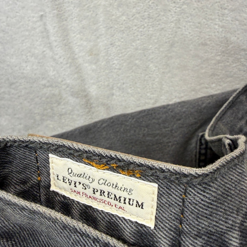 Levi's 501 81 Jeans Men 27x31 Gray Button Fly Straight Premium Wash Denim Preppy - Picture 11 of 13